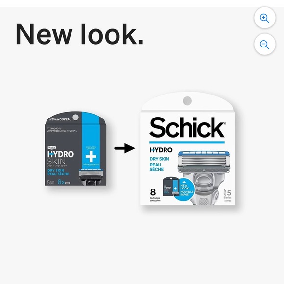 SCHICK hydro dry skin blades- 8 pack. NEW! - Picture 3 of 4